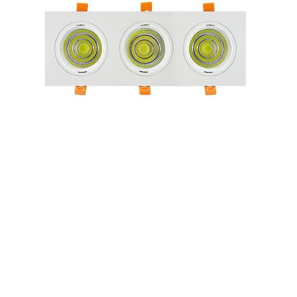 Slowmoose Embedded Grille Led Cob, Bean Gall Light White 20W X3