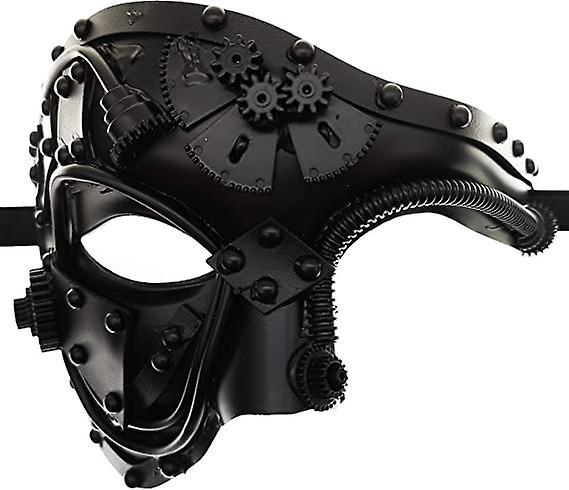 Kensty Metal Cyborg Venetian Mask, Masquerade Mask For Halloween Costume Party/Phantom Of The Opera