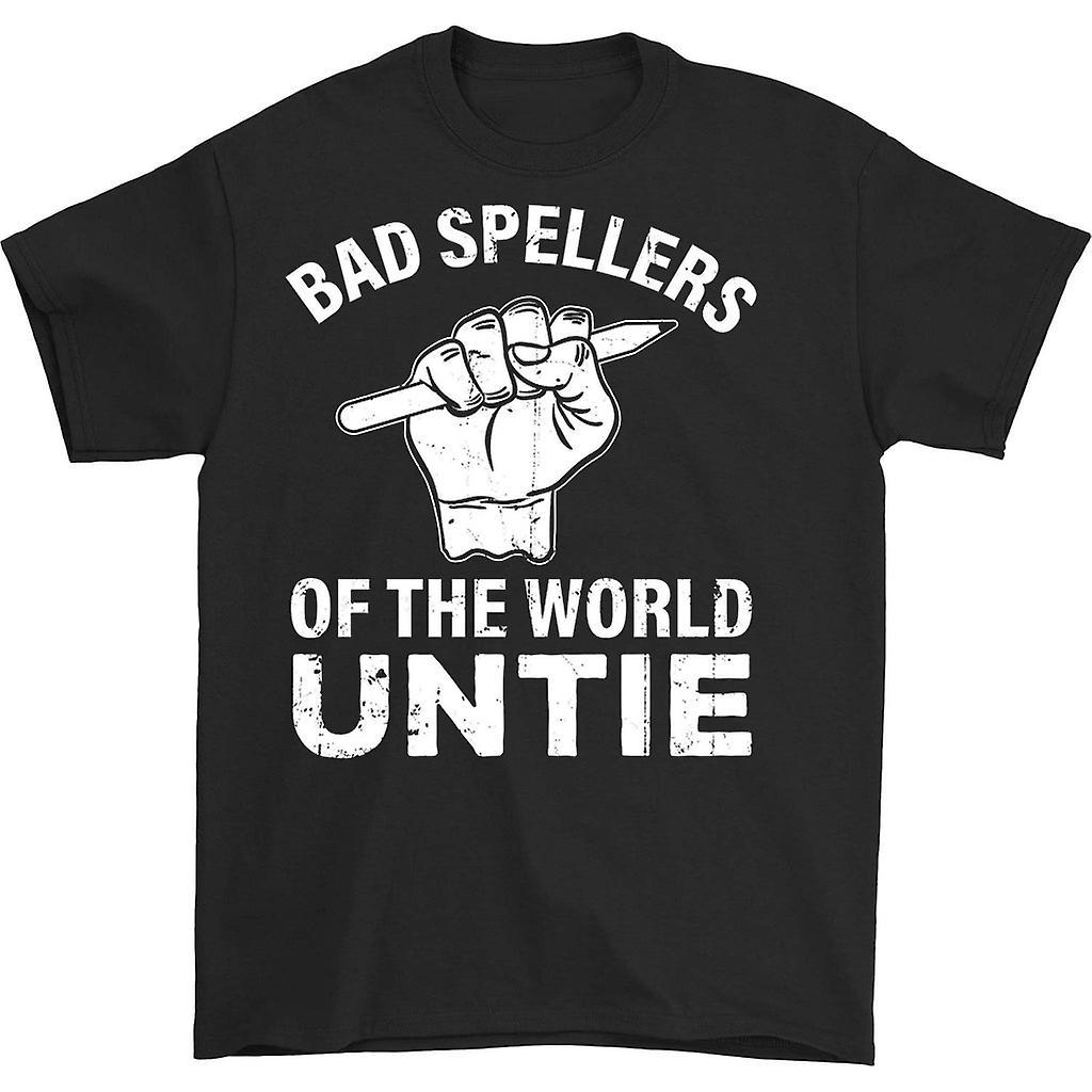 HISHARK Bad Spellers of the World Untie T-shirt Black L