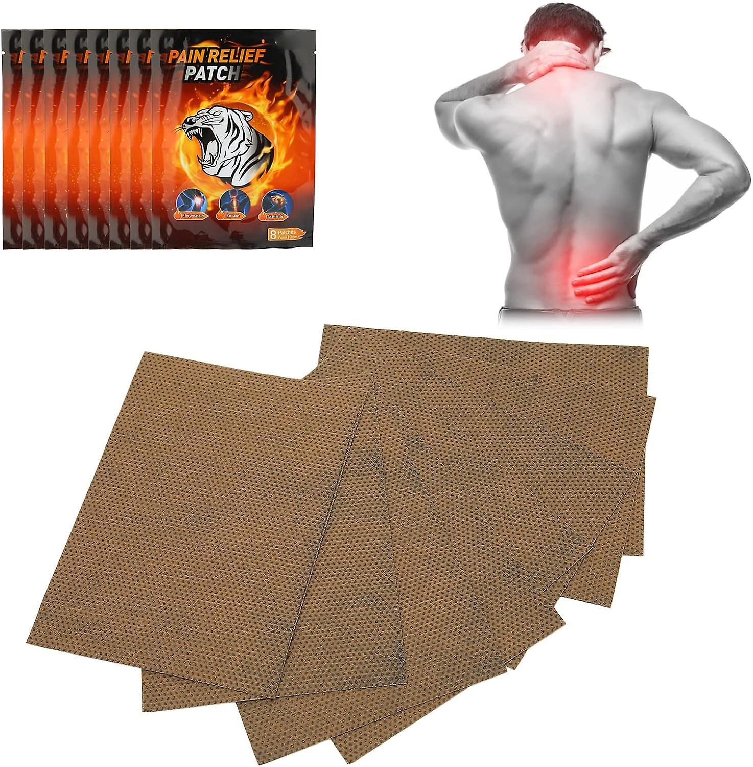 Frusde 80pcs Tiger Patches, Chinese Red Tiger Back Patch Ultra Strength Heat Patches for Muscle Joint of Knee Shoulder Neck Pain