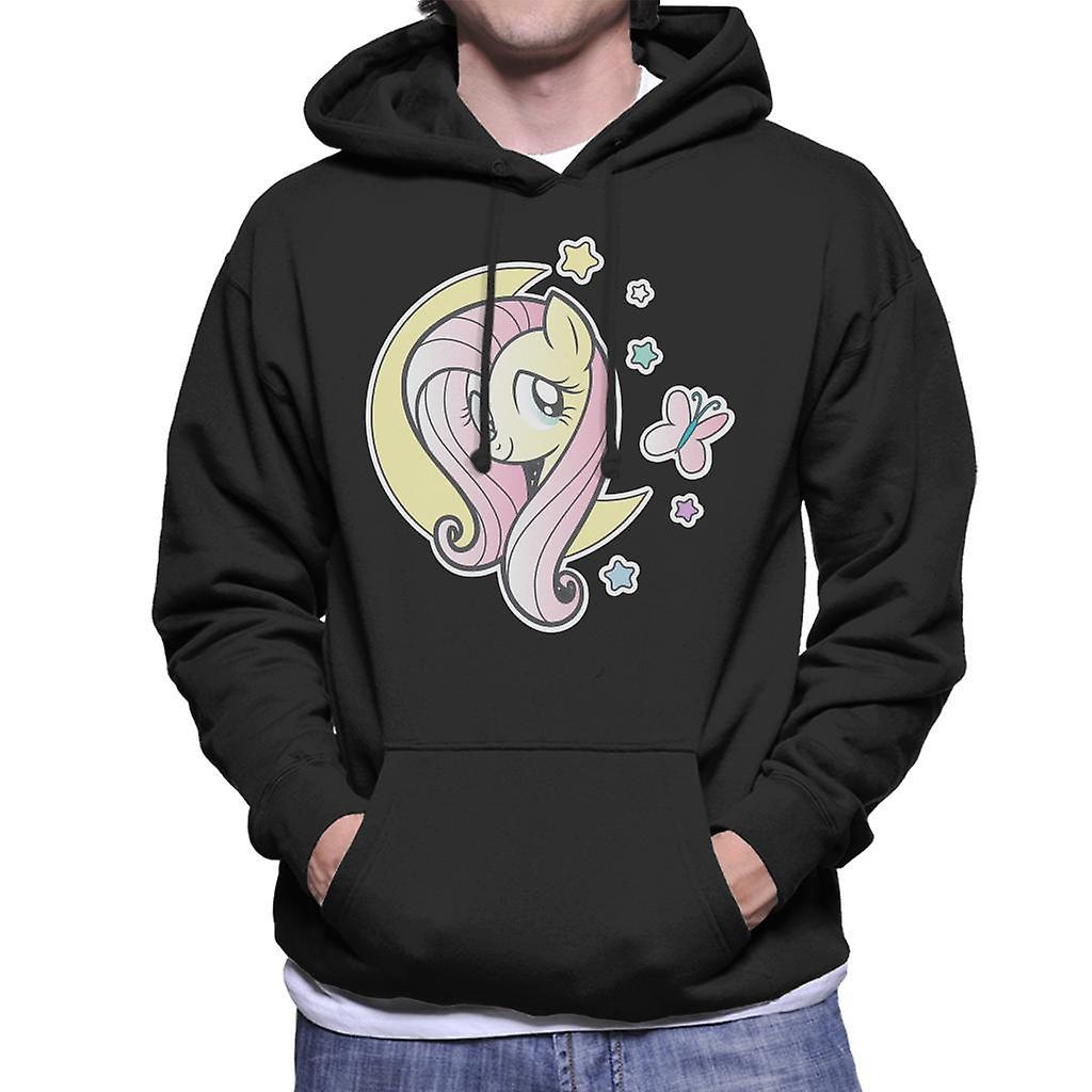 My Little Pony Fluttershy Half Moon Men's Hooded Sweatshirt Black Medium