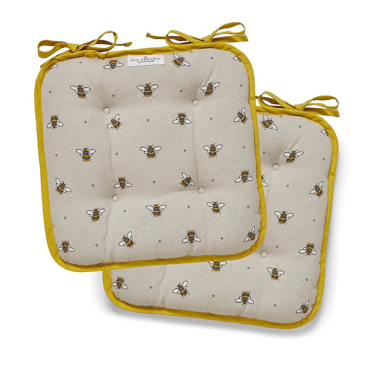 Cooksmart Set of 2 Bumble Bees Seat Pads