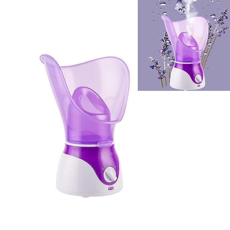 Wiuo Facial Steamer Hydration Device Steam Facial Spray Facial Sauna and Inhaler Professional Steam Inhaler purple EU plug