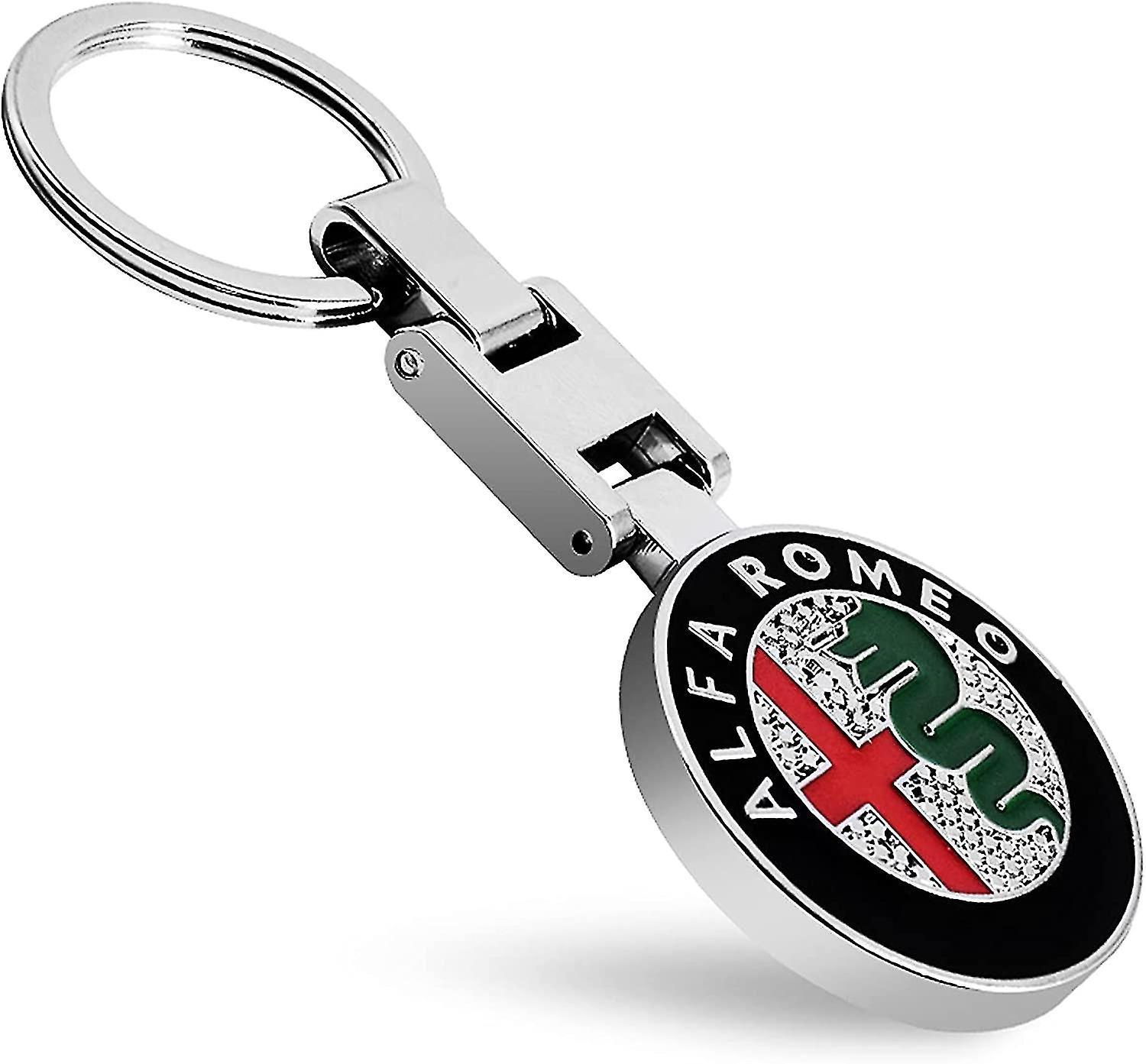 SZTXJ Car Logo Keychain Ring For Alfa Romeo Key Ring Emblem Pendant For Woman Man