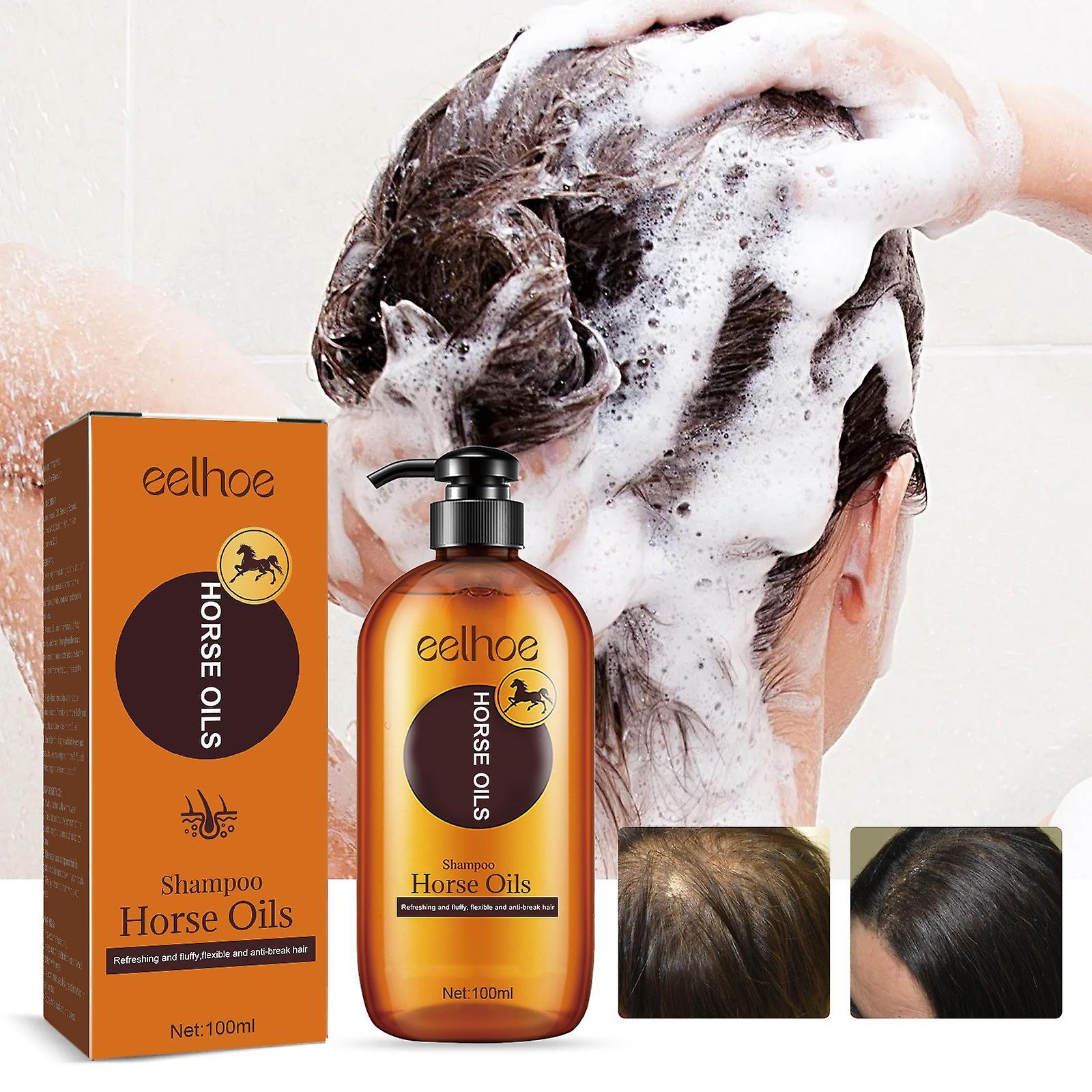 Flye Horse Oil Nourishing Shampoo-no.1,horse Oil Supple Moisturizing Shampoo, Japanese Horse Oil Shampoo, Japan Pureneshorse Oil, Ginseng Extract R...