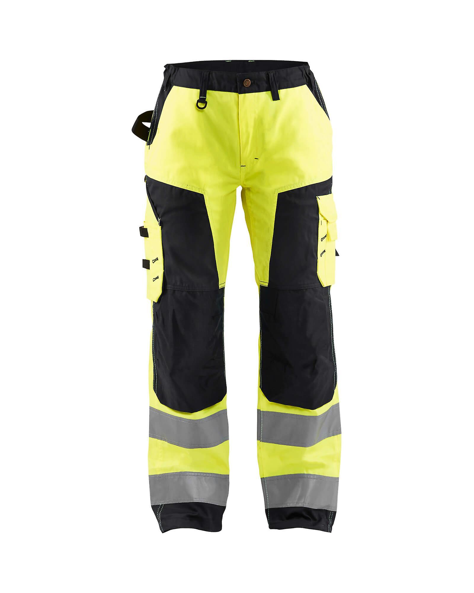 Blaklader 7155 hi-vis work trousers - womens (71551811) Yellow/black 8