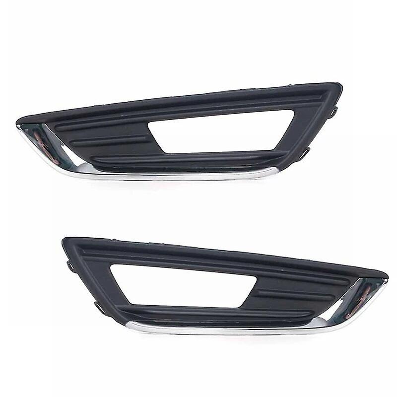 Bicaco 2pcs Front Bumper Fog Lamp Light Grille Trim Cover Frame Lid Bezel For Ford Focus Mk3 Iii 2015 2016 2017 2018 Foglight Foglamp C cover 1 pair