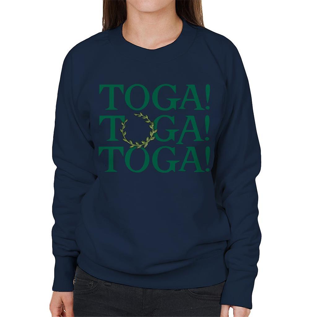 Animal House Toga Toga Toga Women's Sweatshirt Navy Blue Medium