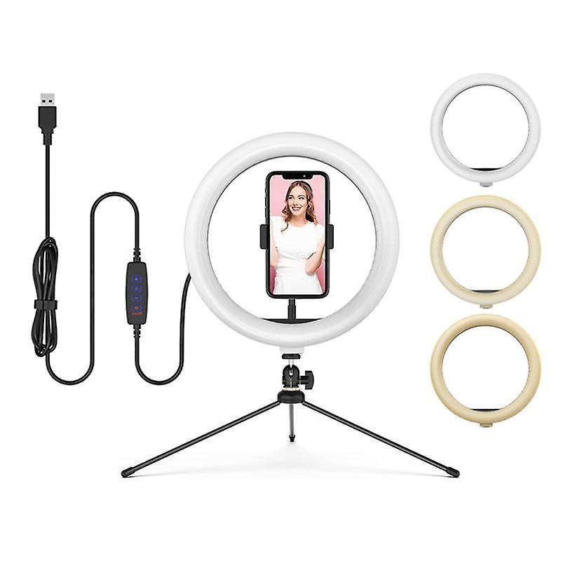 Slowmoose Dimmable Led Bluetooth Selfie Ring Light With Tripod Stand 8inch with tripod