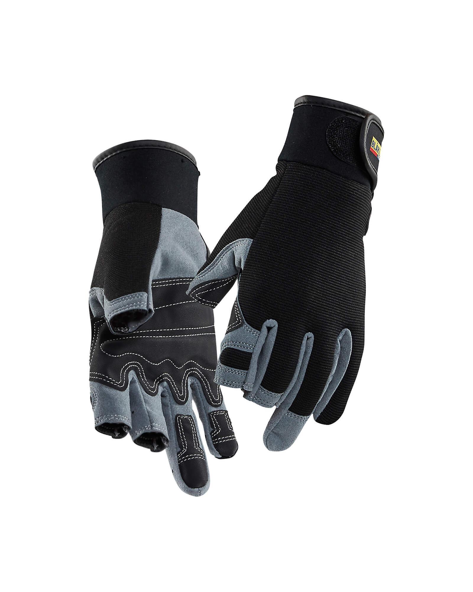 Blaklader 2233 fingerless gloves black - mens (22333913) Black/grey 11