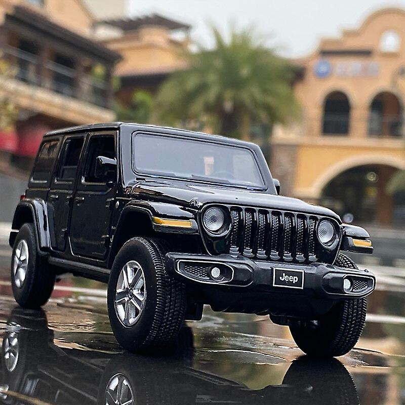 1:32 Jeeps Wrangler Rubicon Alloy Car Model Diecasts Metal Toy Off-road Vehicles Car Model Simulation Collection Childrens Gifts Toy Cars Black