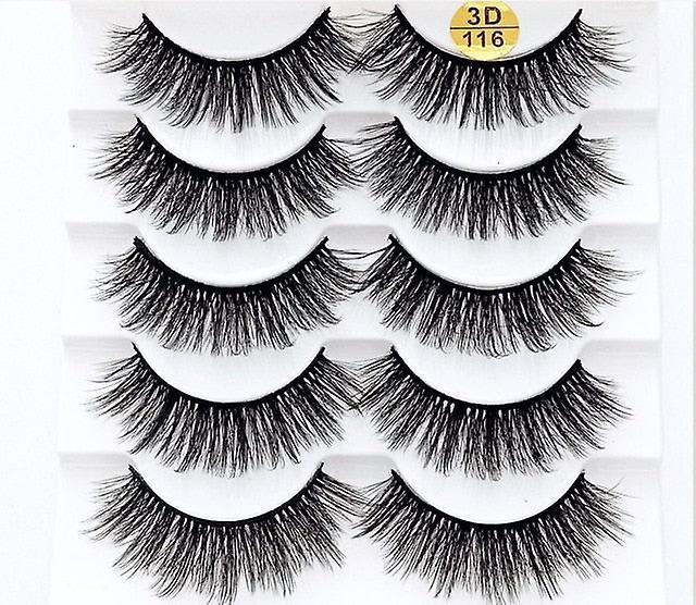 Slowmoose 3d Faux Mink, Natural Thick Long False Eyelashes 5 pairs 116