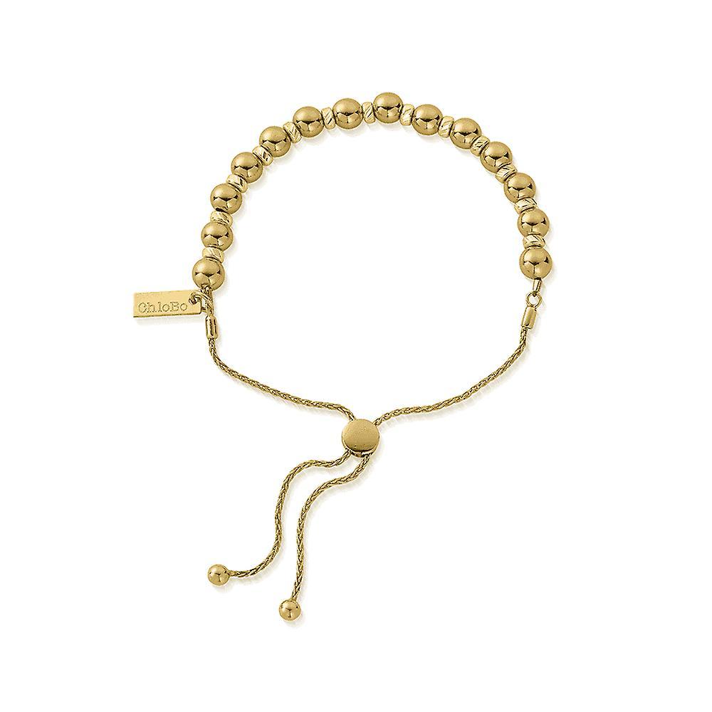 Women's ChloBo Gold Sparkle Ball Adjuster Bracelet GBSBA