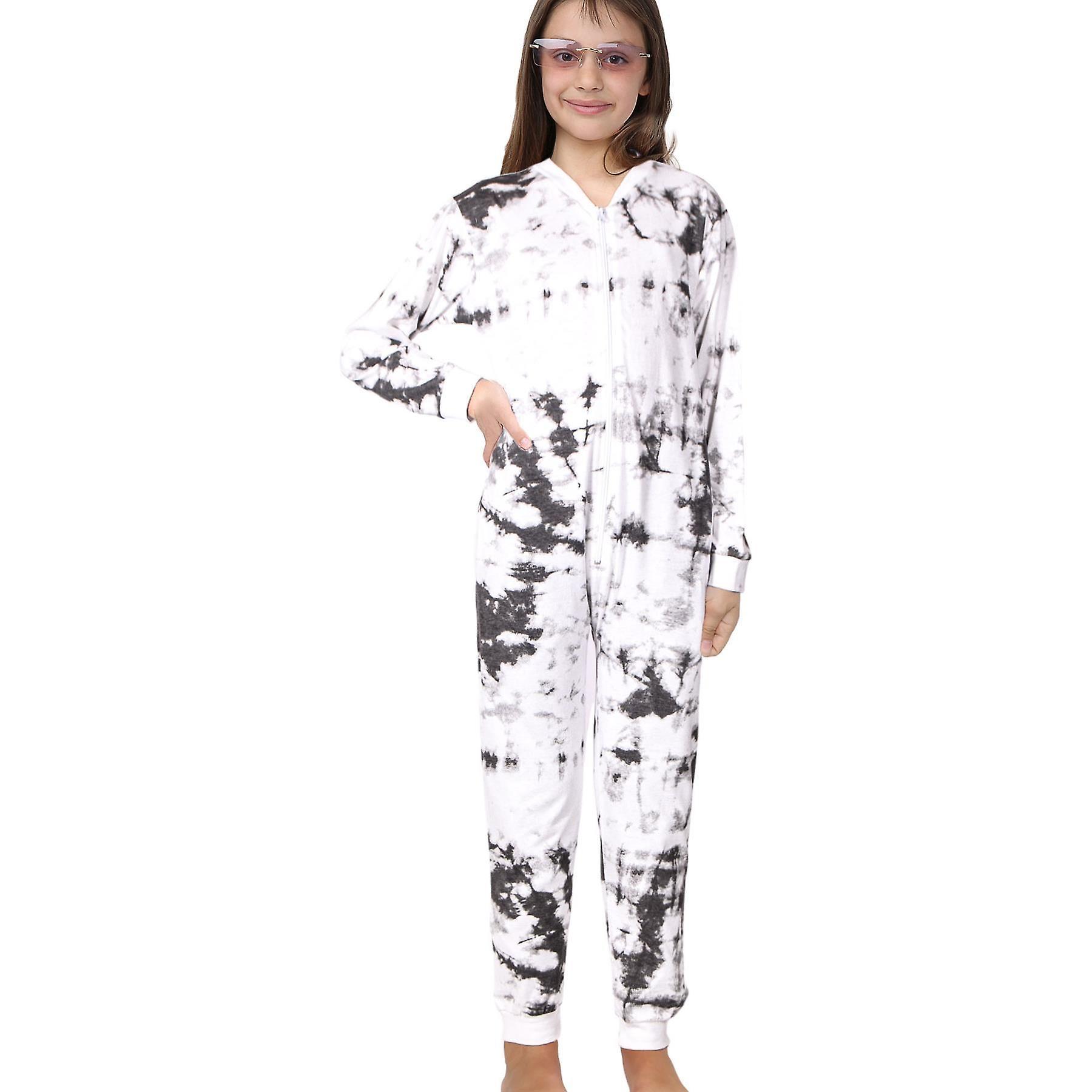 A2Z 4 Kids Kids Unisex 100% Cotton Black Tie Dye Printed Onesie 9-10 Years