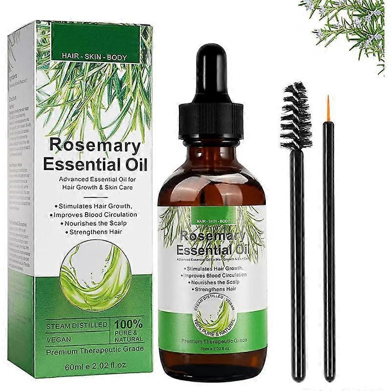 Shanxi Shuishuidiansan Trading Rosemary Oil for Hair Growth & Skin Care - 100% Pure Essential Rosemary Oil for Eyebrows and Eyelashes, Nourishes th...