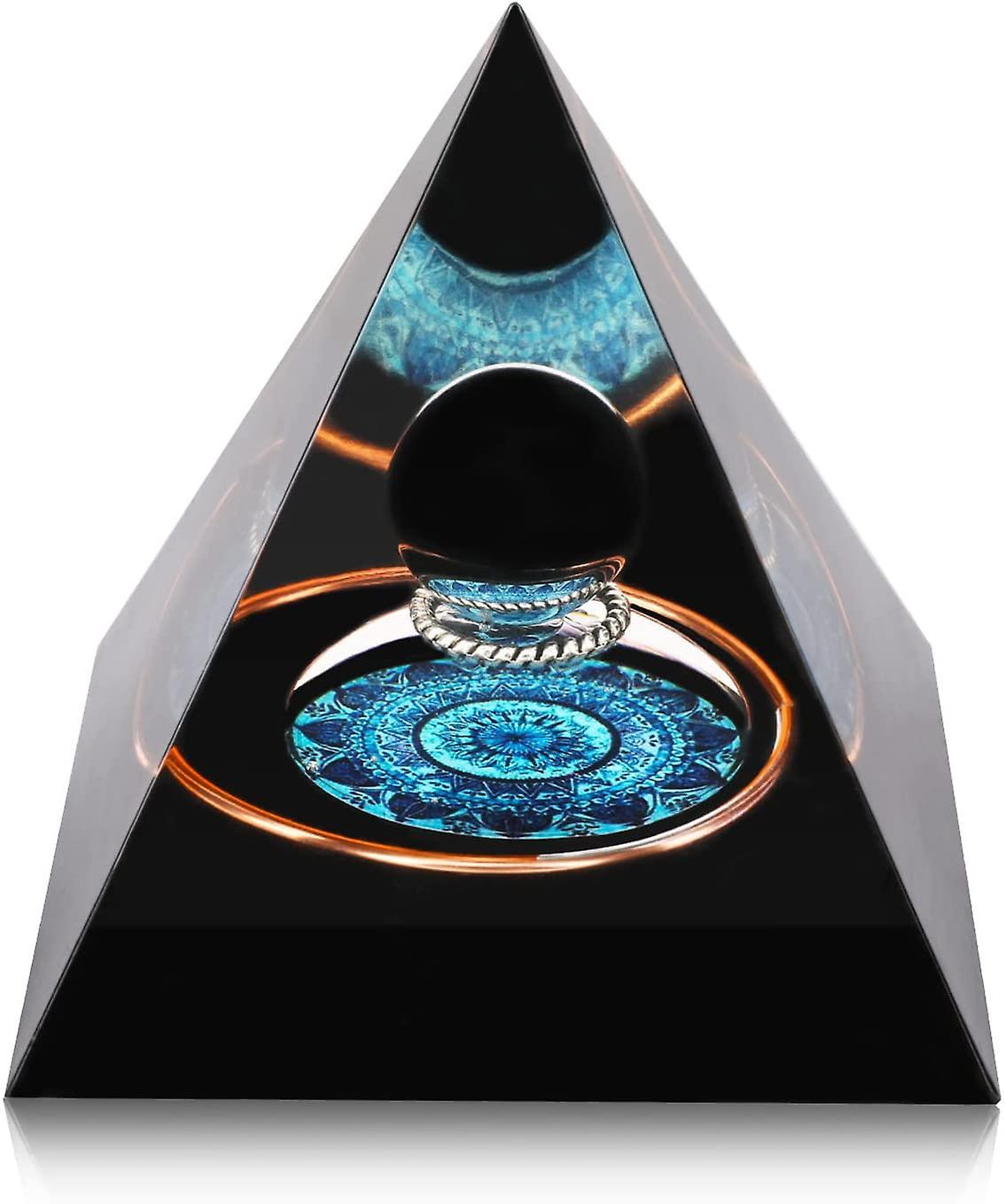 Ersam Pyramid For Positive Energy 2.32.3in  Crystals Protection Crystals Energy Generator For Stress Reduce Healing Meditation Attract Wealth Lucky...