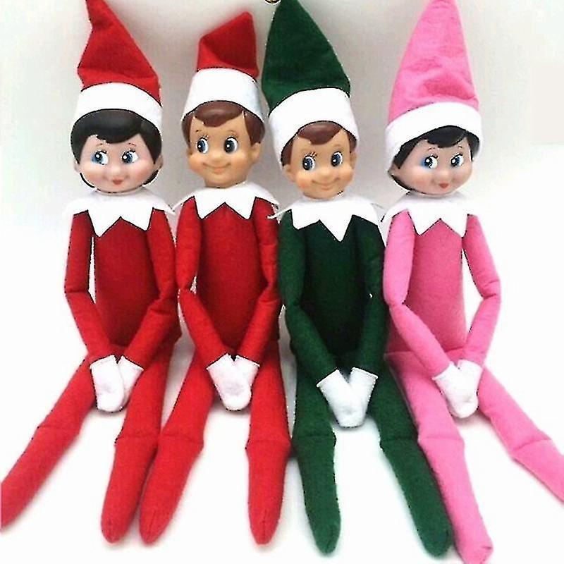 Sanne 2023 The Elf Doll Christmas Decor Kids Gift Suprise Plush Toy Holiday Reideer Elves Pink Red Colours_ai Pink girl