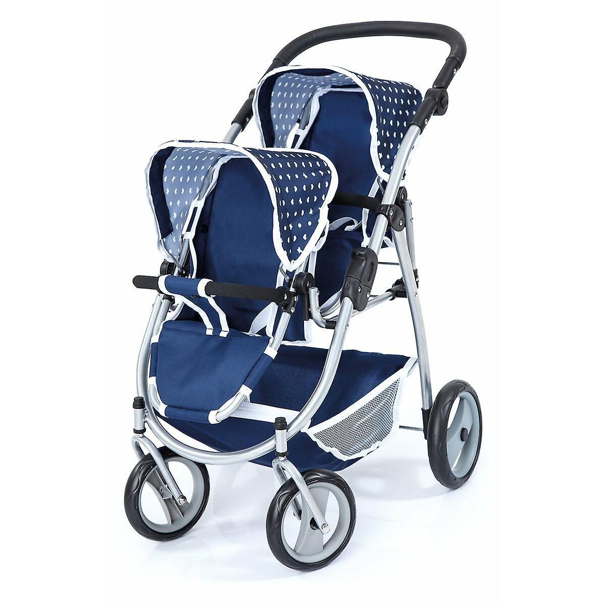 Doll Stroller Reig Tandem Blue 73 x 63 x 46 cm