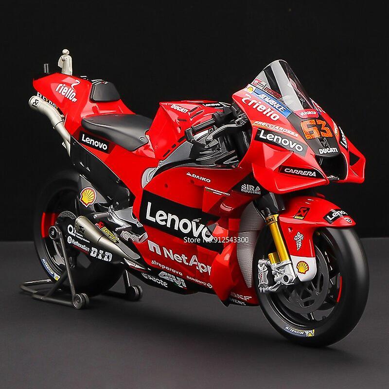 Maisto 1/6 Ducati Lenovo Fleet 2022 Toy Motorcycle Model Racing Alloy Diecast Large Scale Simulation Model Motorcycle Boys Gifts Toy Motorcycles No...