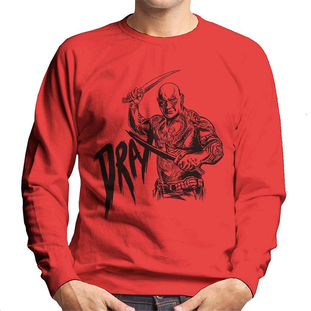 Marvel Guardians Of The Galaxy Vol 2 Drax The Destroyer Men's Sweatshirt Red X-Large