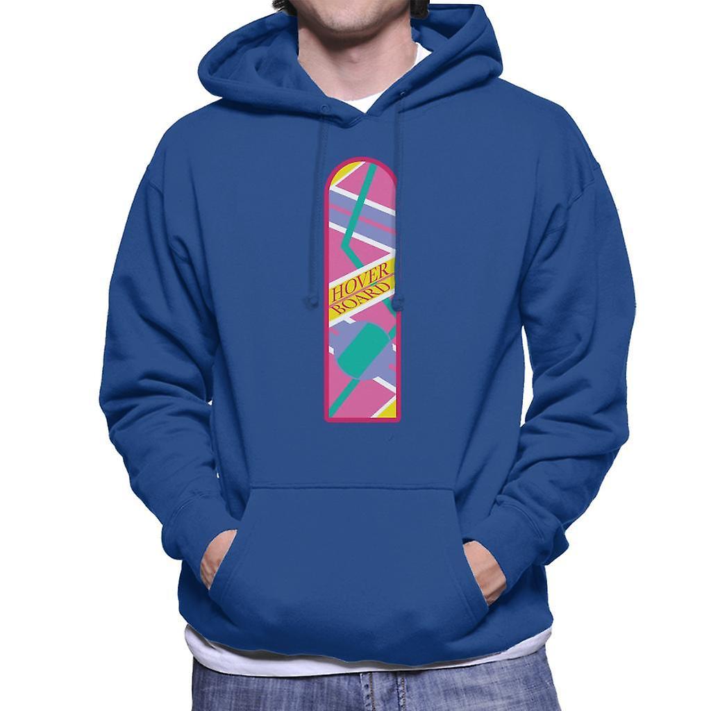 Back to the Future Hoverboard Classic Design Men's Hooded Sweatshirt Royal Blue Medium