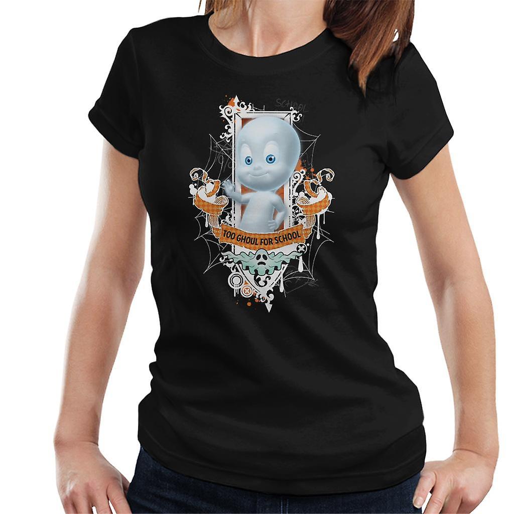 Casper The Friendly Ghost Too Ghoul For School Women's T-Shirt Black XX-Large