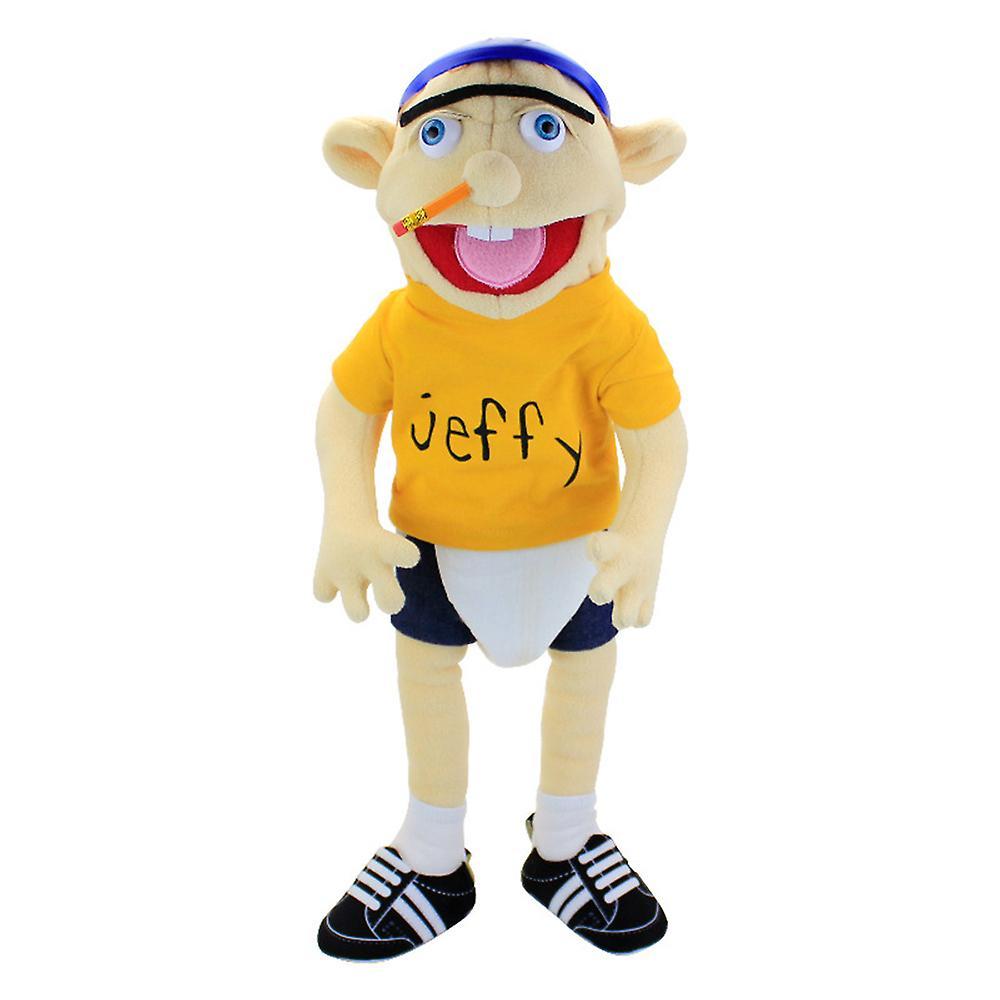 Rebirth Jeffy Hat Hand Puppet Cosplay Plush Game Stuffed Doll Kids Gifts