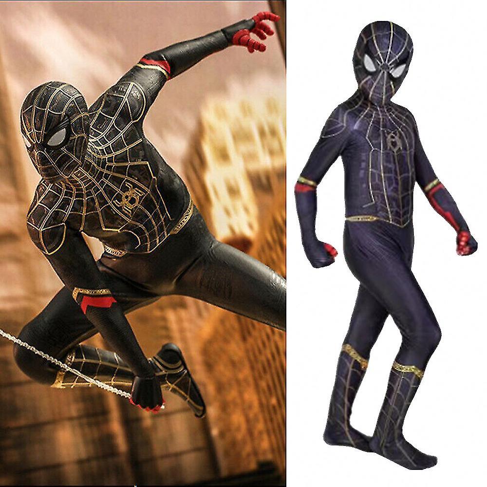 Shinestar Spider-man: No Way Home Black Spiderman Cosplay Bodysuit Kids Boys Superhero Performance Costume Halloween Party Fancy Dress Up Jumpsuit ...