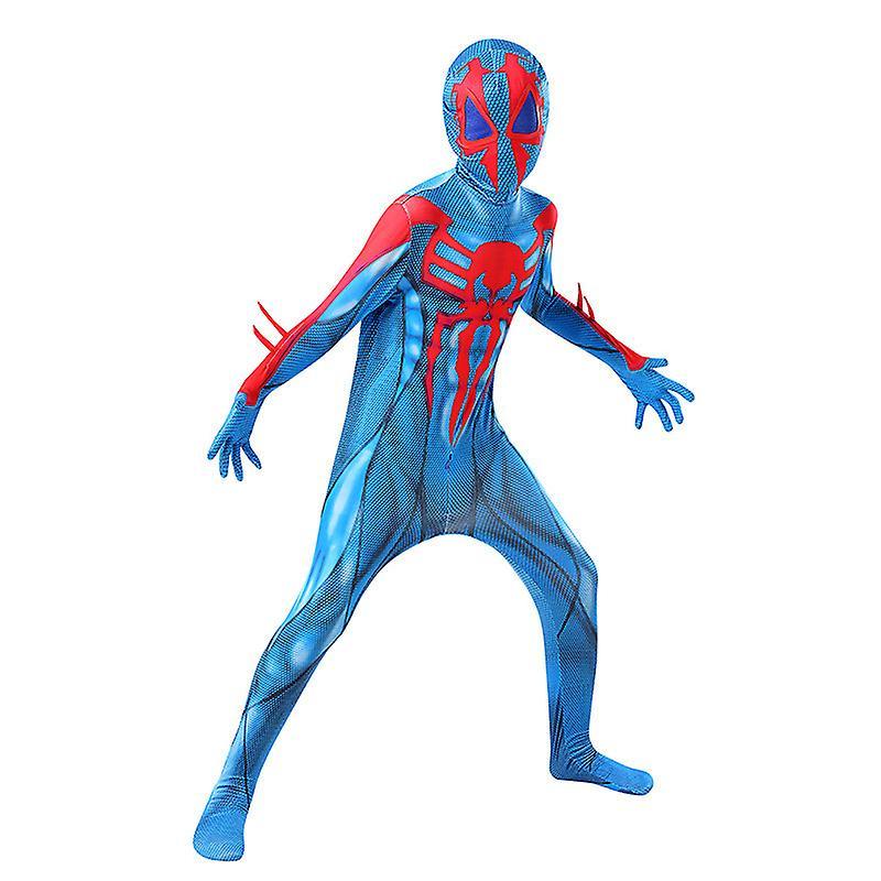 Vicbuy Kids Spider-man Cosplay Costume Jumpsuit Halloween Carnival Party Fancy Dress Up Bodysuit Superhero Roleplay Performance Costumes 5-6 Years