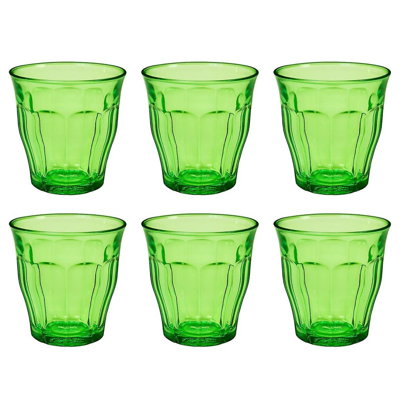 Newway Duralex Set of 6 Picardie Colors Green Tumblers 25cl