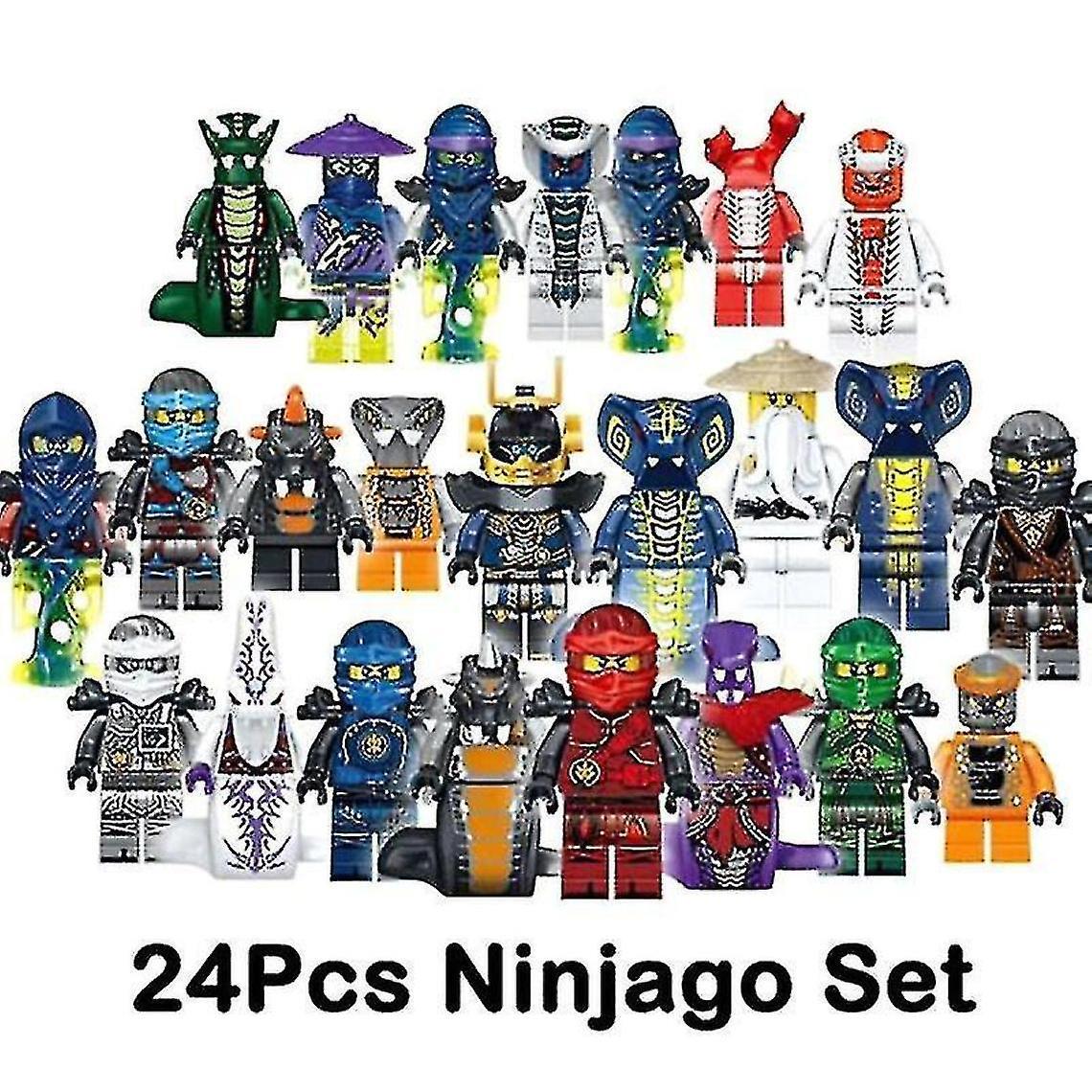 Sitabo Set Of 24 Pcs Ninjago Mini Figures Kai Jay Sensei Wu Building Master