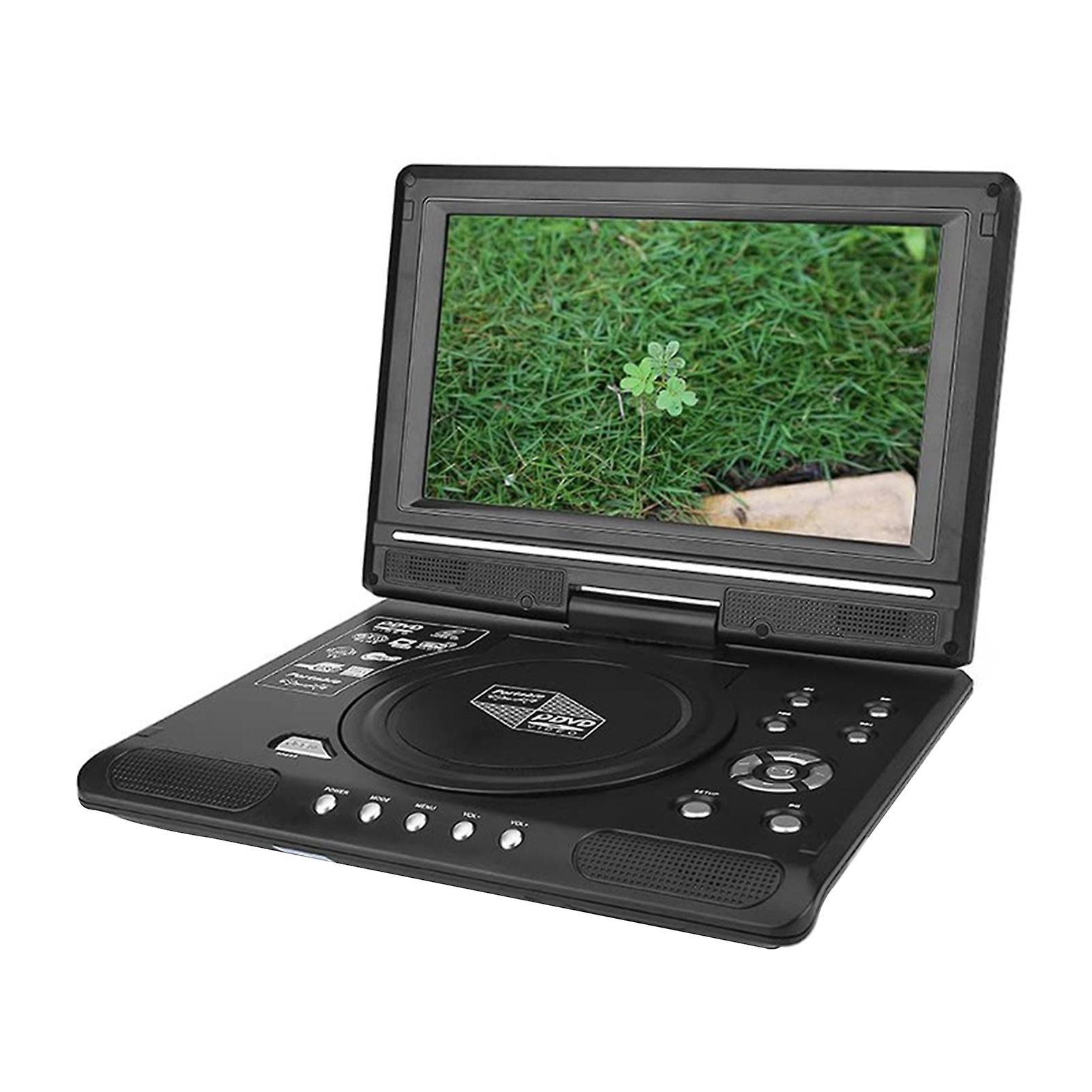 Smalibal 9.8 Inches Portable DVD Player High Clarity TV Function Built-in Card Reader Swivel Screen Mobile DVD Player for Travel EU Plug