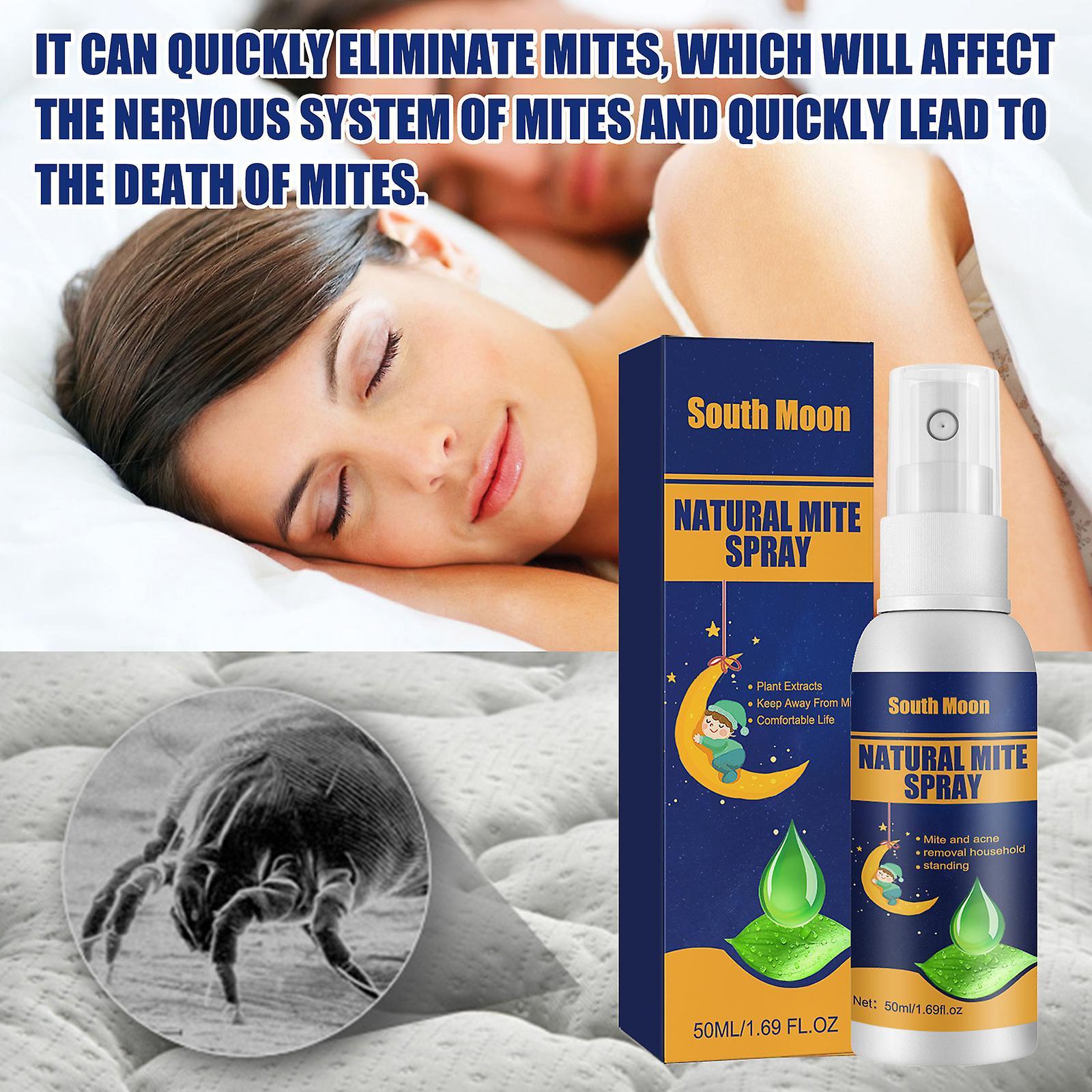 Ofocase Natural Mite Spray, Mite Spray, Bedroom Sterilization Mite Removal Spray Liquid, Bed Bug Killer Spray 50ml-1pc