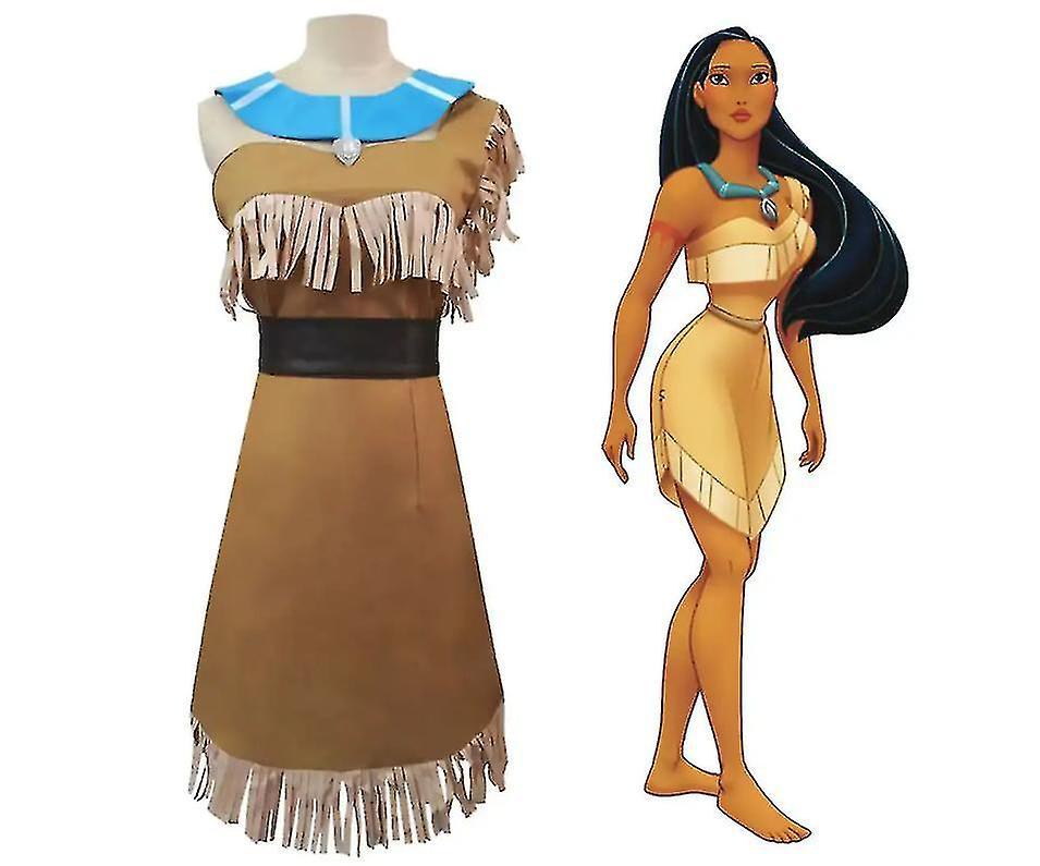 Women Pocahontas Native American Indian Wild Fancy Dress Party WHBYV XXL