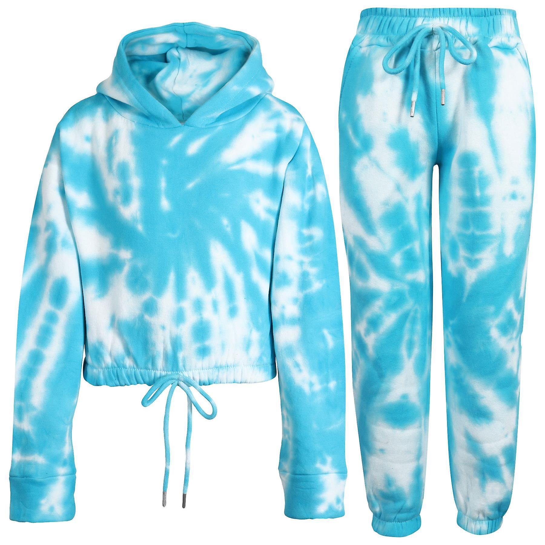 A2Z 4 Kids Girls Tie Dye Blue Tracksuit 13 Years