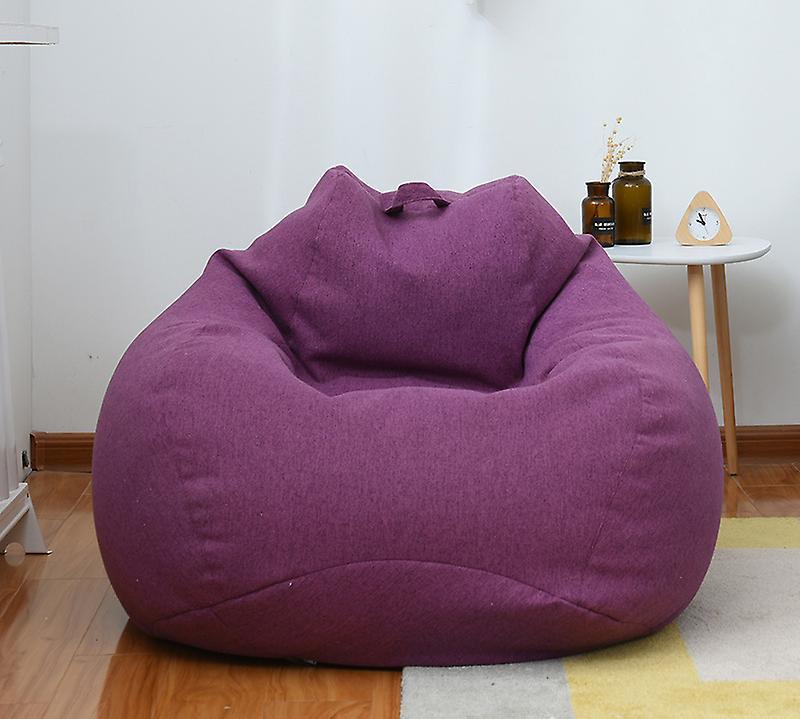 FLARUT Large Bean Bag Chair Sofa Couch Cover Indoor Lounger No Filling Grey Purple 90-110cm