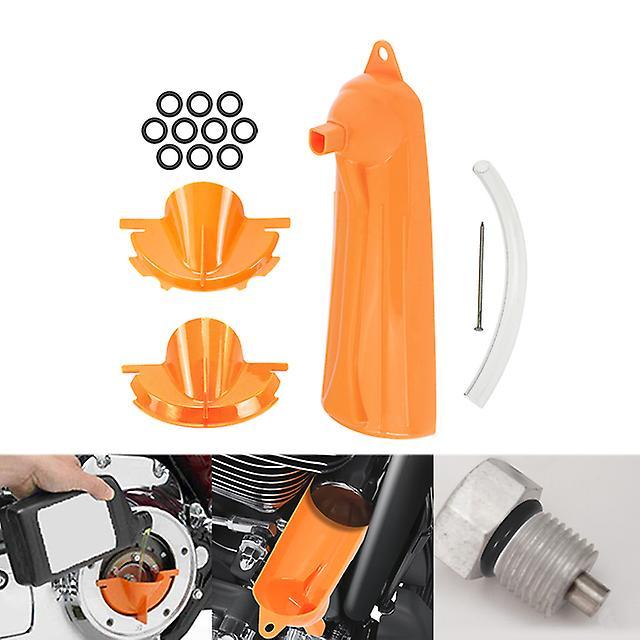 Motor Filler Oil Funnel End Wrench Primary Case Oil Fill Funnel Cover Sealing 1105 O Ring Abs For Harley Dyna Touring Sportster Xl 883 Funnel Set 5