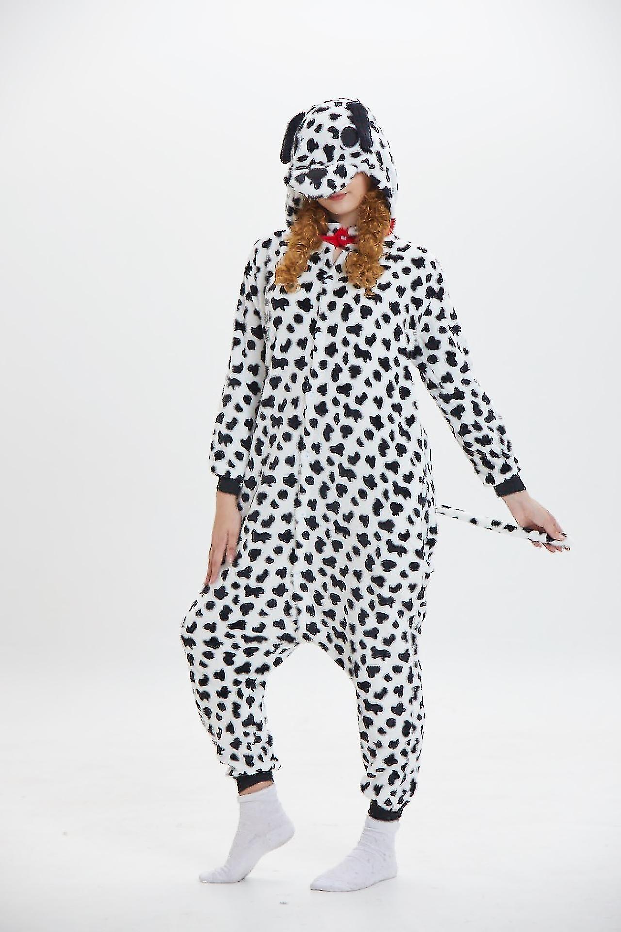 ILWHE Dalmatians  Pajamas Animal Costume Jumpsuit Halloween Cosplay XL