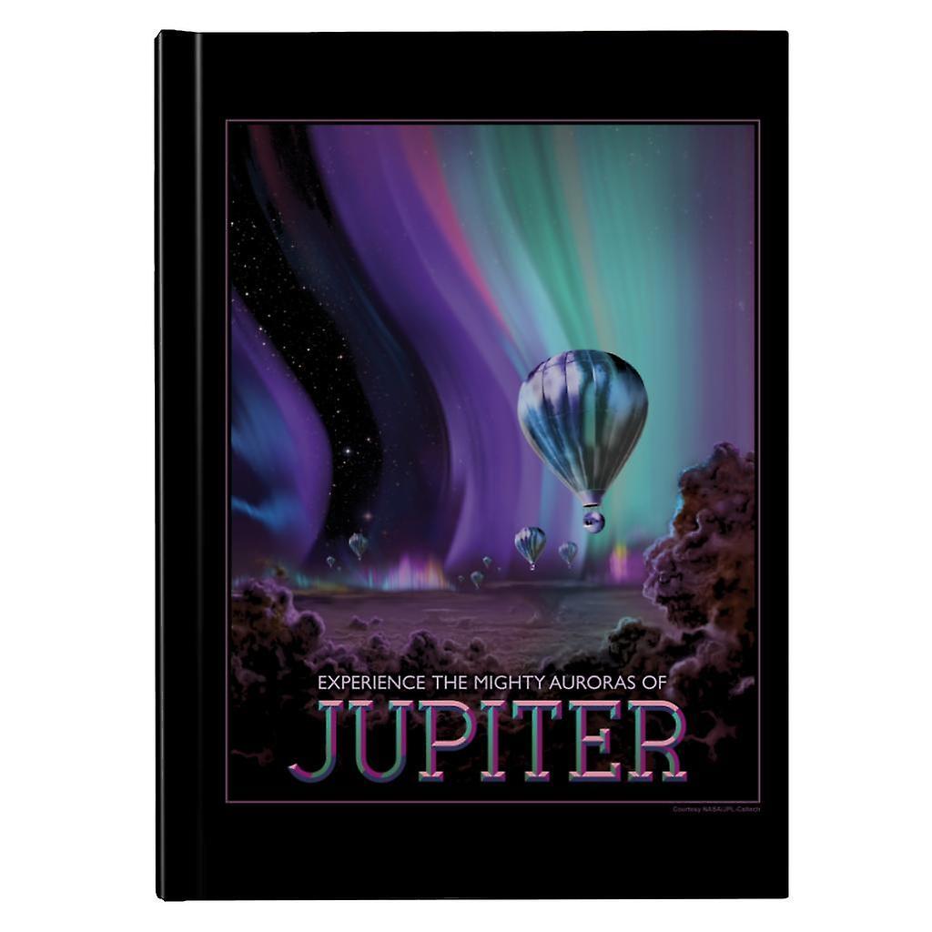 NASA Auroras Of Jupiter Interplanetary Travel Poster Hardback Journal Black 13 x 18.5 cm