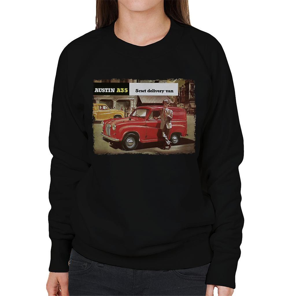 Austin A35 5cwt Delivery Van British Motor Heritage Women's Sweatshirt Black XX-Large