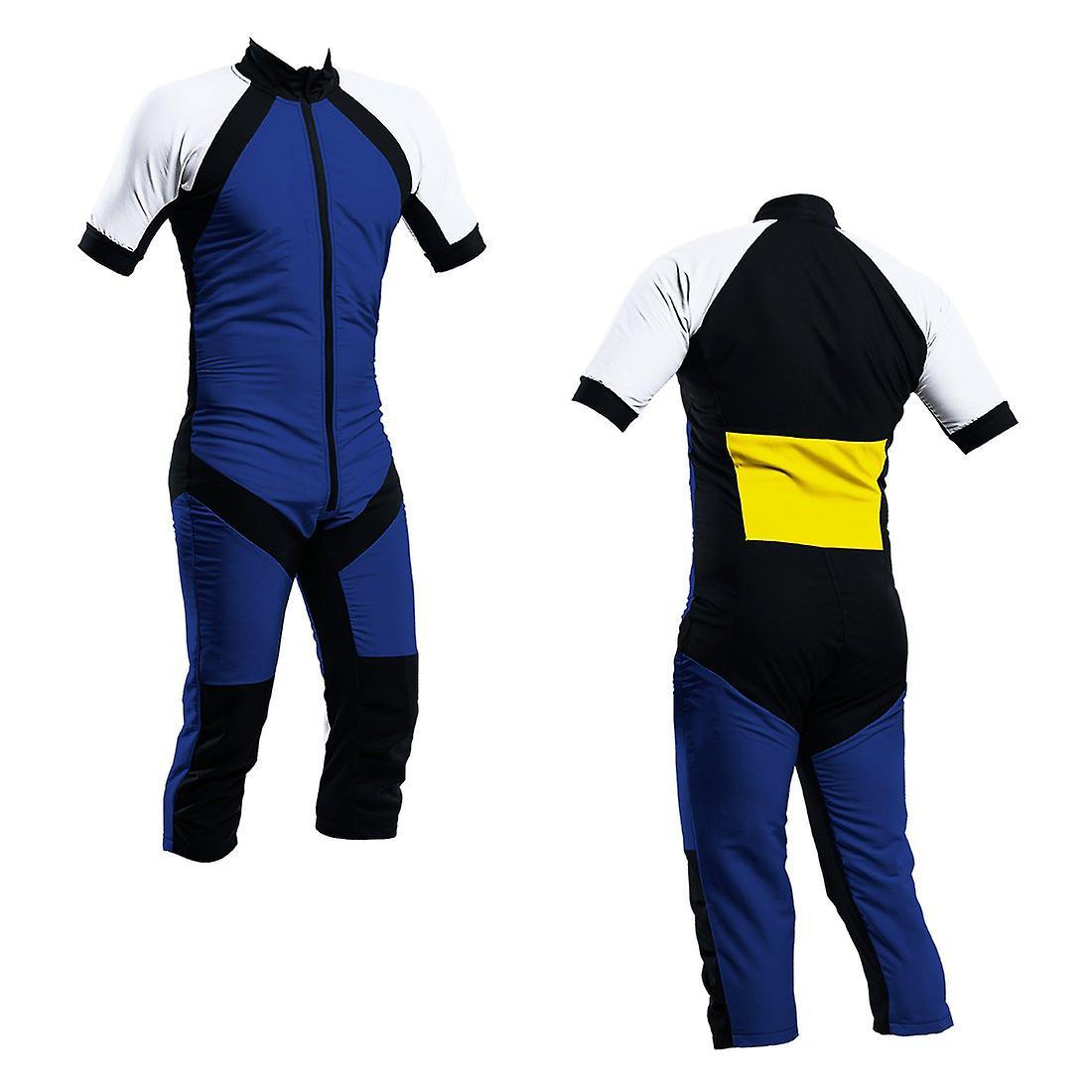 SkyexSuits Skydiving summer suit royal-white-yellow s2-04 Royal blue white and yellow Xxxl / men