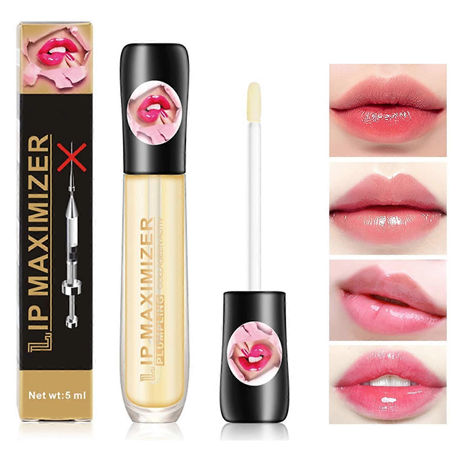 Unbrand Lip Plumper Lip Gloss, Lip Maximizer Balm Plumper Lip Extreme Volume, Heathly Enhancer Hydrated Lips, Moisturize 1pcs