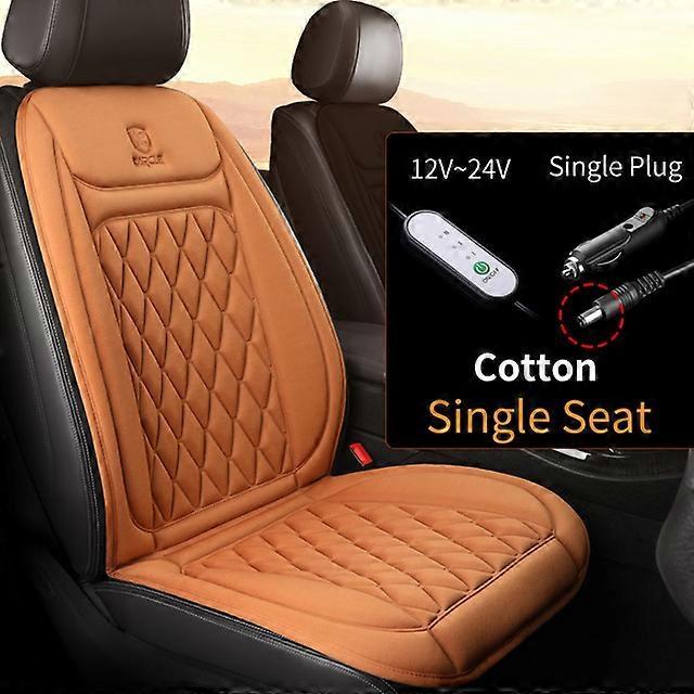 Seat Cushion 12-24v Heated Car Seat Cover 30' Fast Car Seat Heater Cloth/Flannel  Heated Car Seat Protector 25W Seat Heating Cover Car Seat 1PC...