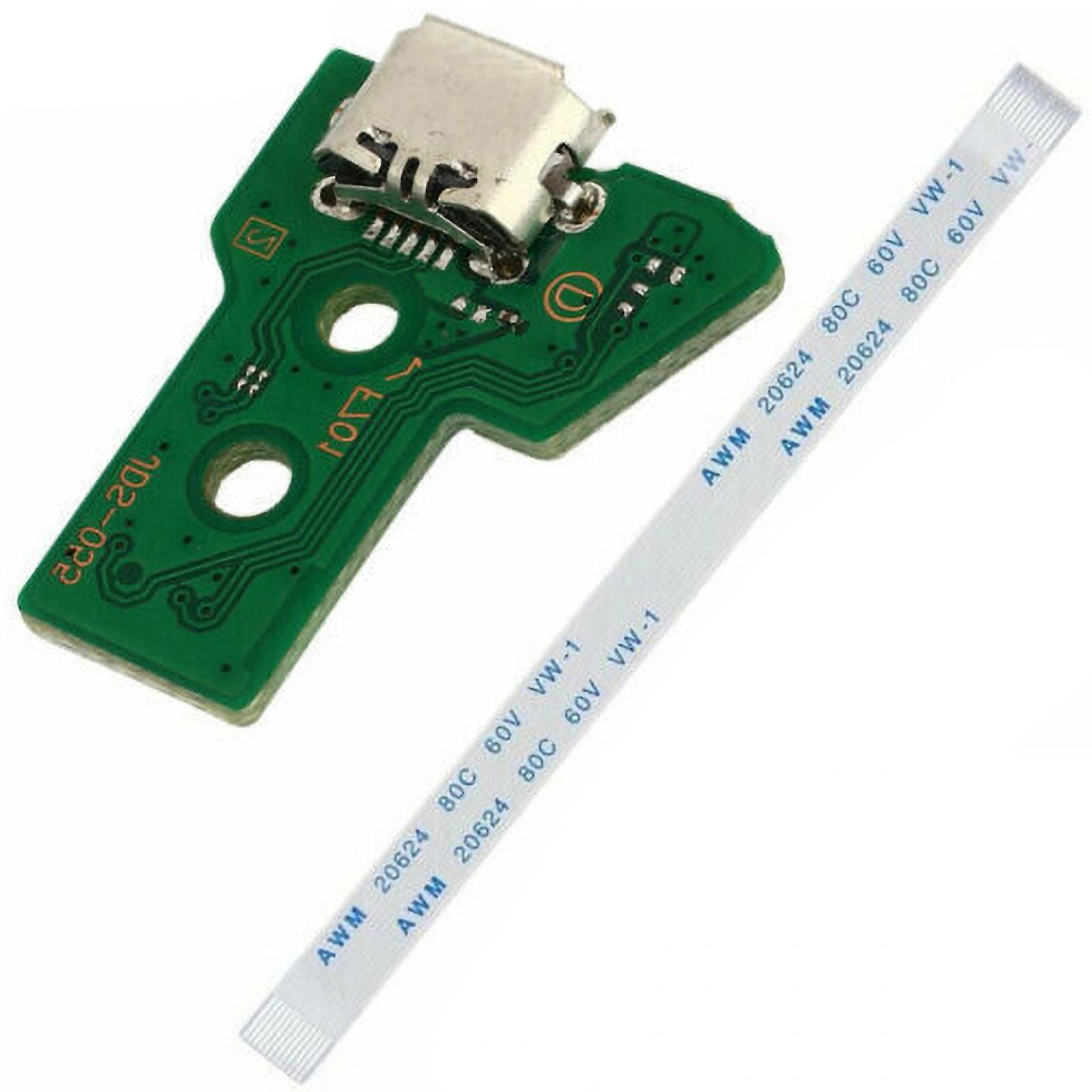 Smalibal Charging Port Board Lightweight Precise 12Pin Flex Cable USB Charging Port Socket Board for Sony for PS4 JDS-030/JDS-040/JDS-055 Green for...