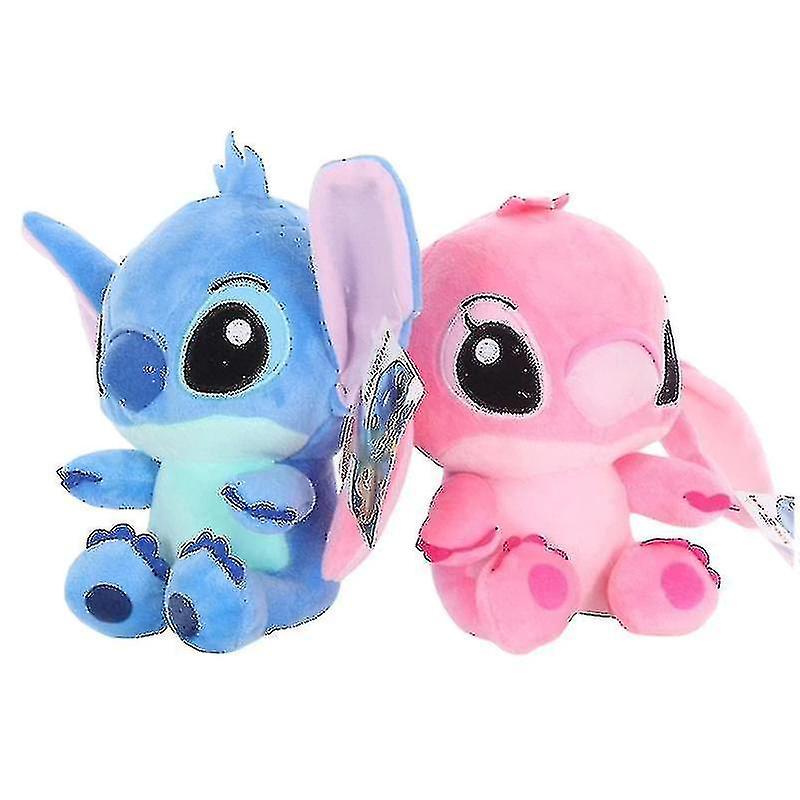 Elciaicle Lilo Stitch Couple Plush Toys Anime Cartoon Stuffed Dolls Girl Kid Birthday Gift 20cm-e