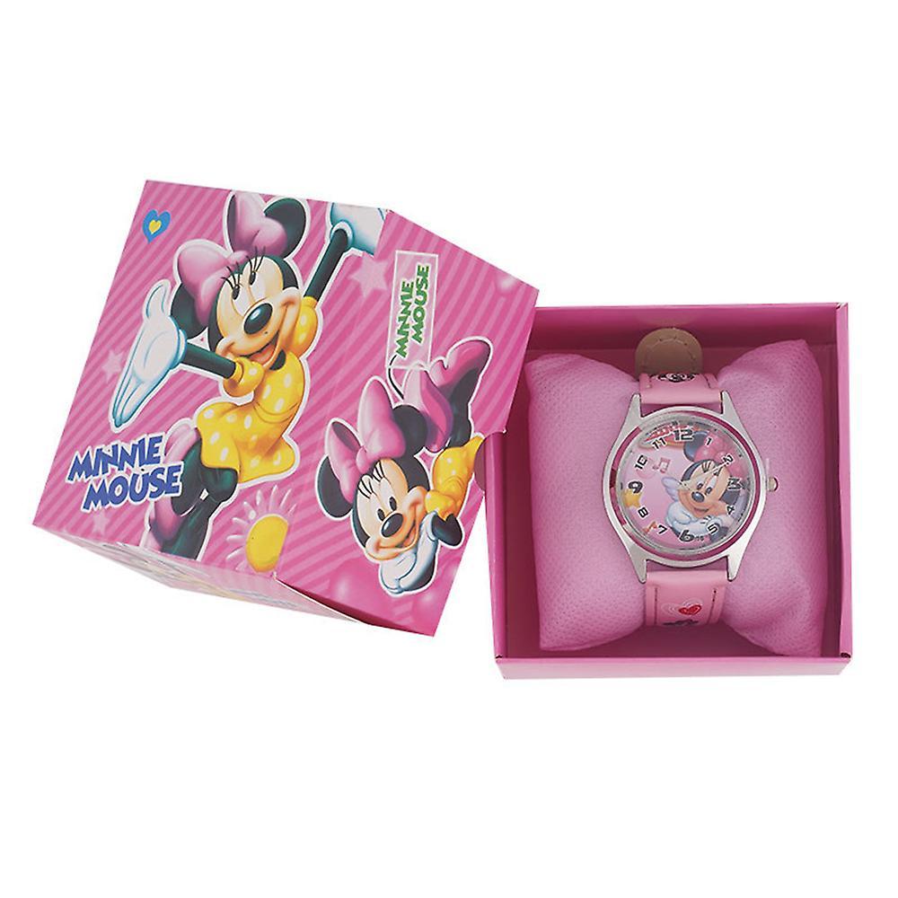 Mylight Spiderman Frozen Cars Mickey Minnie Princess Avengers Cartoon Kids Quartz Watch Minnie Mouse