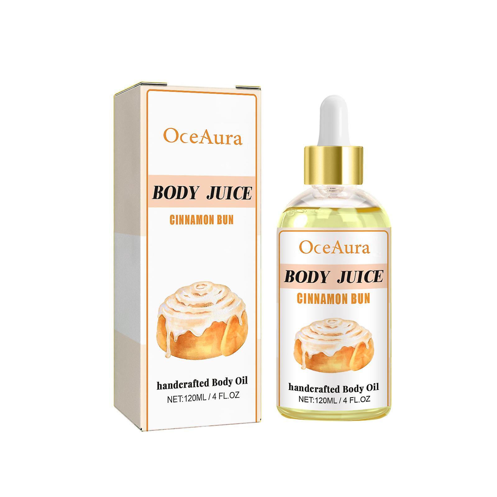 Frusde 120ml Body Juice Oil, Body Juice Oil Cinnamon Bun, Peach Body Oil, Cake Body Oil, Body Oil, Moisturizing Body Oil