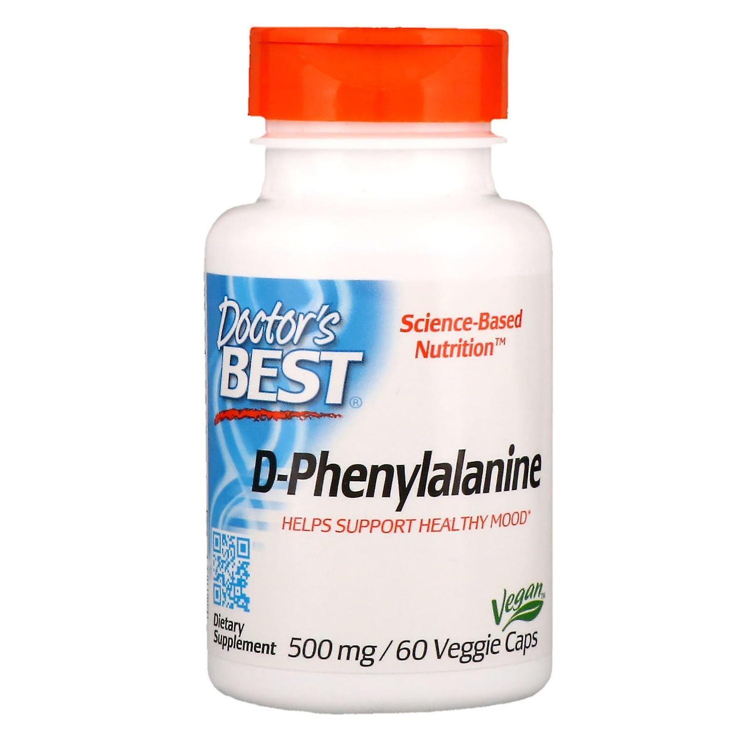 Doctor's Best, D-Phenylalanine, 500 mg, 60 Veggie Caps