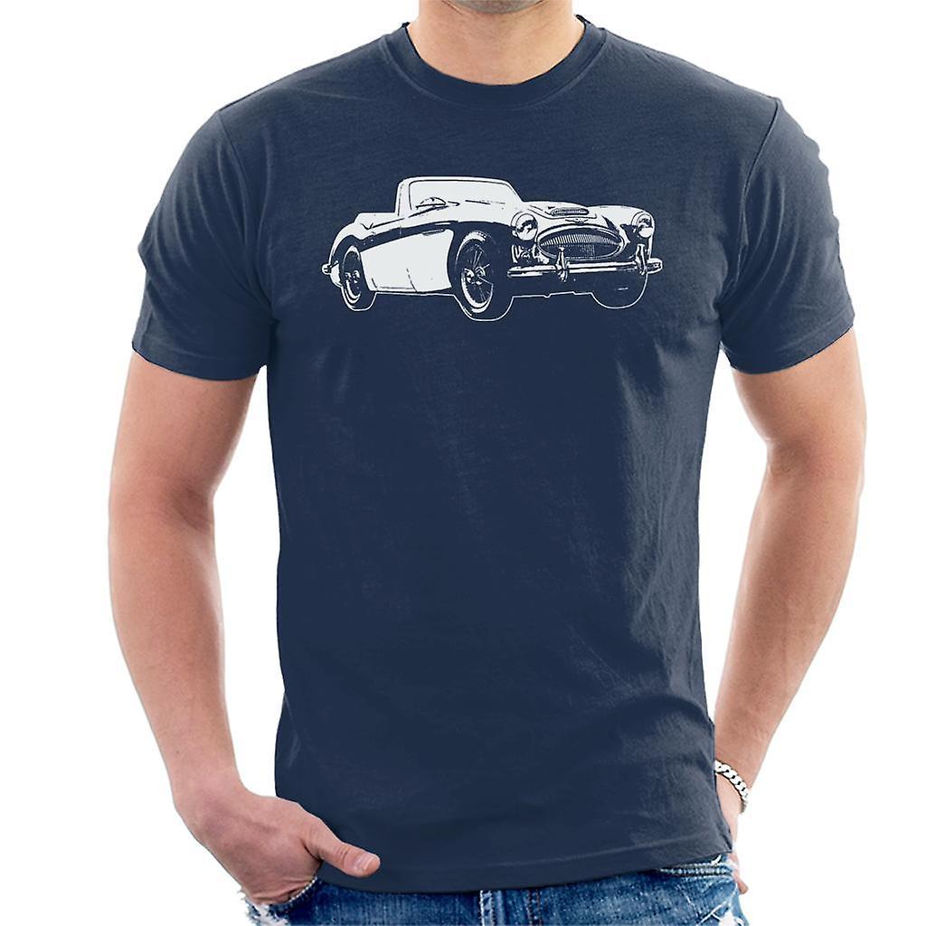 Austin Healey 3000 British Motor Heritage Men's T-Shirt Navy Blue XX-Large