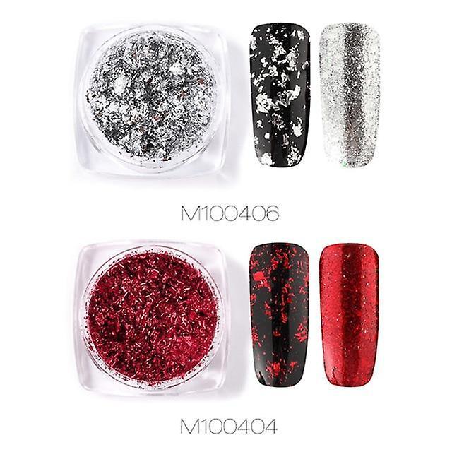 Slowmoose Nails Art Glitter Pigment Powder Gel - Polish Mirror Manicure Sparkles M10042PCS01